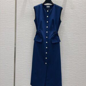 Dries Van Noten 2025 new blue vest dress